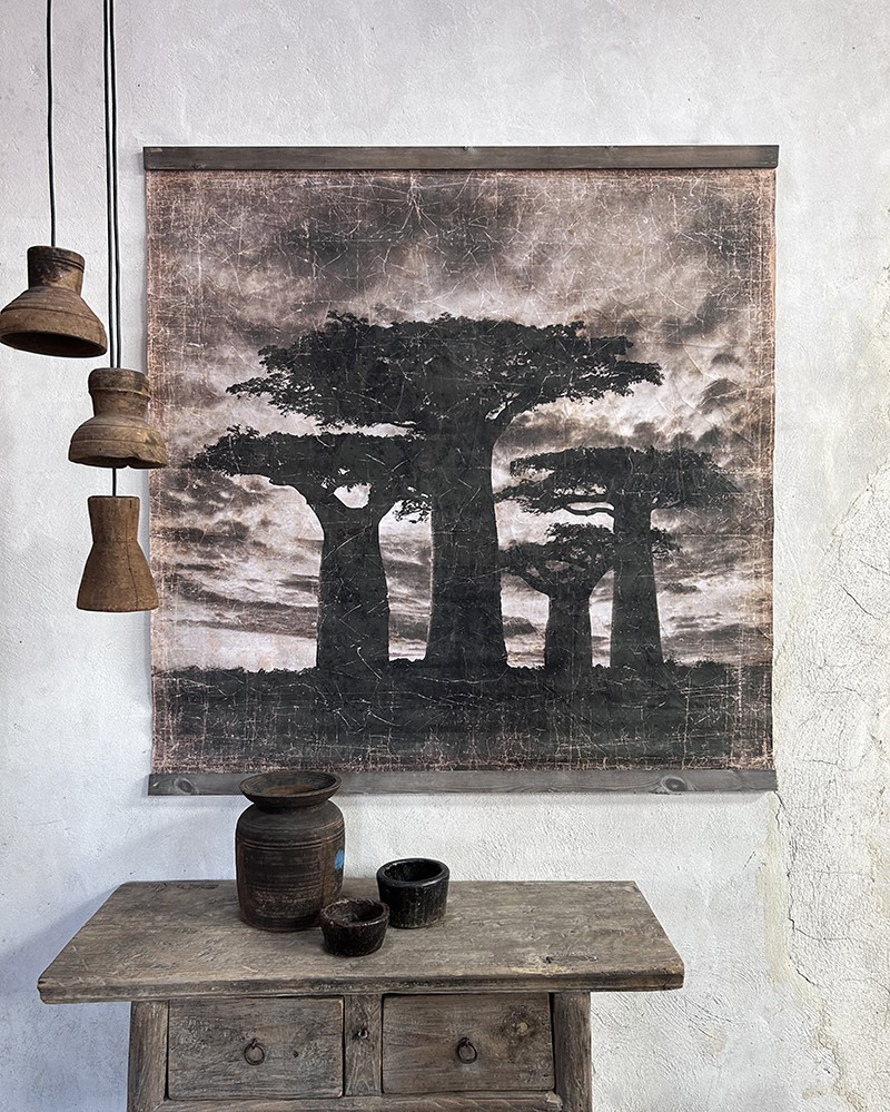Panneau Baobab de Madagascar en papier froissé - Edition limitée
