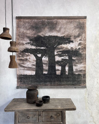 Panneau Baobab de Madagascar en papier froissé - Edition limitée