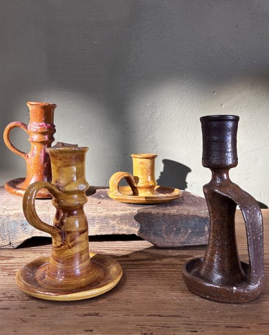 Ceramic vintage candle holder - unique piece