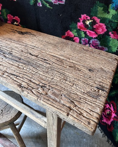 Old elm console table - unique piece