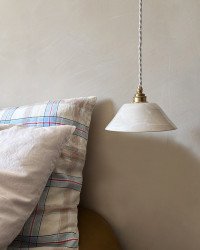Enamelled sandstone skimmed Lisette pendant lamp by Enamoura - exclusivity