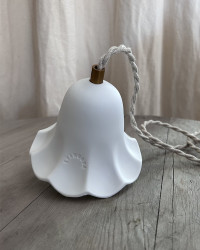 Porcelain Matte White LiLi pendant lamp by Enamoura