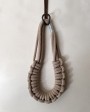 Recycled cotton rope macrame necklace