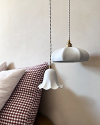 Porcelain Matte White Maria pendant lamp by Enamoura