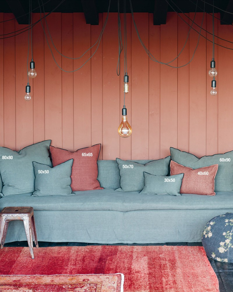 Canapé Boho 144 2pl en tissu lin & jute - Composable