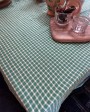 Linen Emerald Checks tablecloth