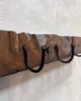 Raw wood & metal coat hook
