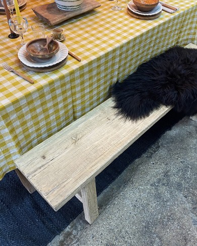 Raw elm Hyde Chinese bench - unique piece