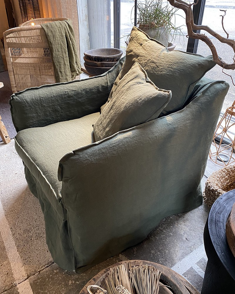 Fauteuil Cap-Ferret en Lin - Composable