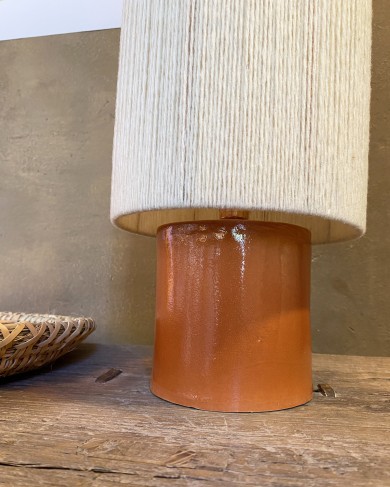 Minorca OSH lamp in terracotta earthenware & new wool