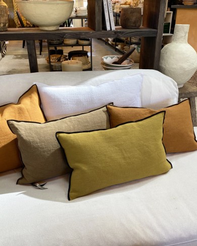 Cushion Vice Versa in Stone Washed Linen by Maison de Vacances