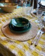 Green Ceramic Caravella Sicilian tableware - handmade