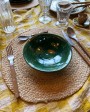 Green Ceramic Caravella Sicilian tableware - handmade