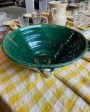 Green Ceramic Caravella Sicilian tableware - handmade