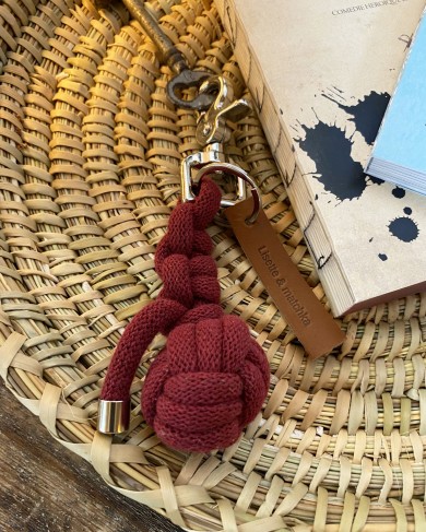 Recycled cotton rope key ring