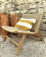 Harris low armchair in teak & resin