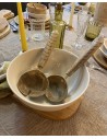 Mango wood salad server set