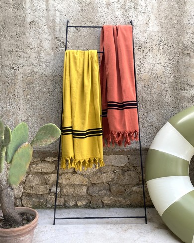 Tiutti beach towel in cotton & terrycloth