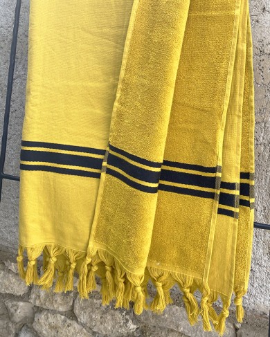 Tiutti beach towel in cotton & terrycloth