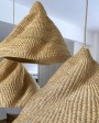 Handcrafted palm & sisal Open pendant lamp - unique piece