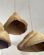 Handcrafted palm & sisal Open pendant lamp - unique piece