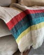 Housse de coussin & Fouta Summer stripe en lin par Libeco