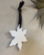 White ceramic star to hang up