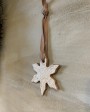 Pearl pink ceramic star to hang up