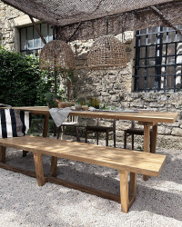 Recycled teak Babylone table
