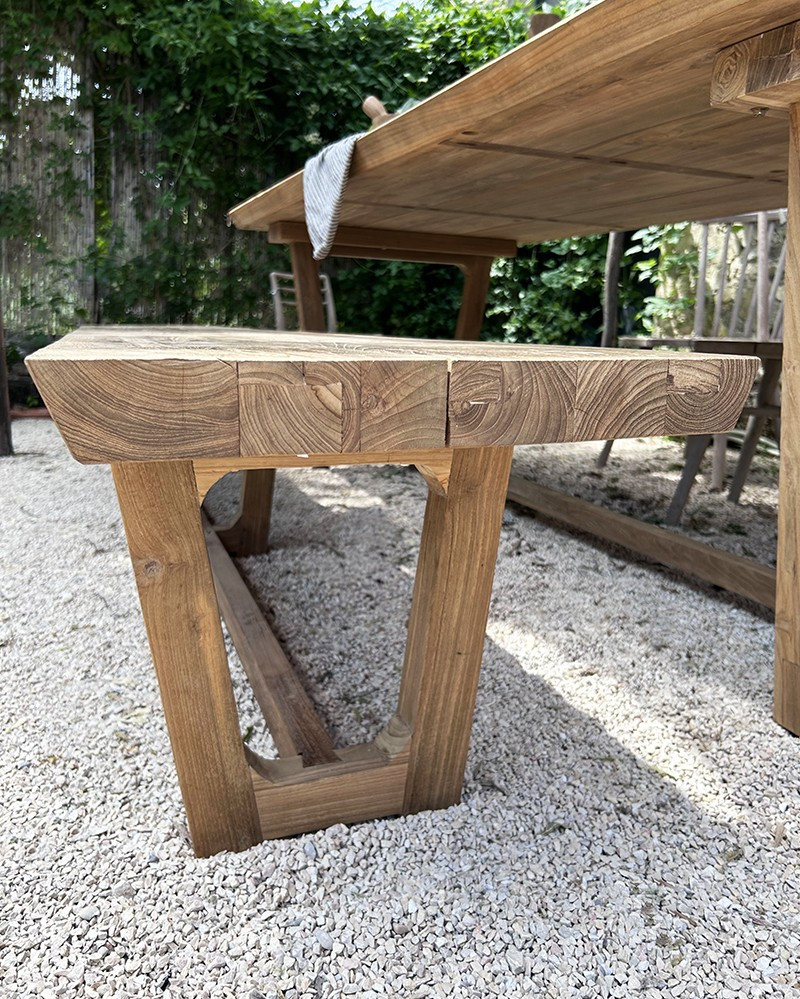 Banc Babylone en teck recyclé