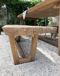 Recycled teak Babylone bench