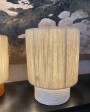 Stretched wool & terracotta sandstone Kalé Table Lamp OSH by Maison de Vacances