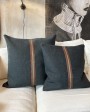 Jasper linen smoke cushion cover by Libeco