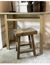 Tabouret ancien en orme - pièce unique