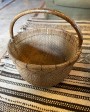 Old round birch basket - unique piece