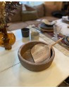 Pink stone bowl - unique piece