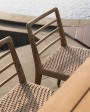 Chaise Colmar en teck & résine tressée intérieure/extérieure