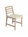 Chaise Colmar en teck & résine tressée intérieure/extérieure