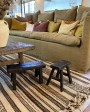 Black raw elm Mini Stool - unique piece