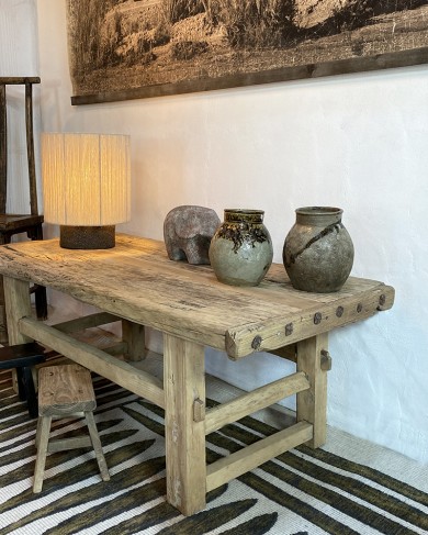 Table basse en orme ancien - Pièce unique