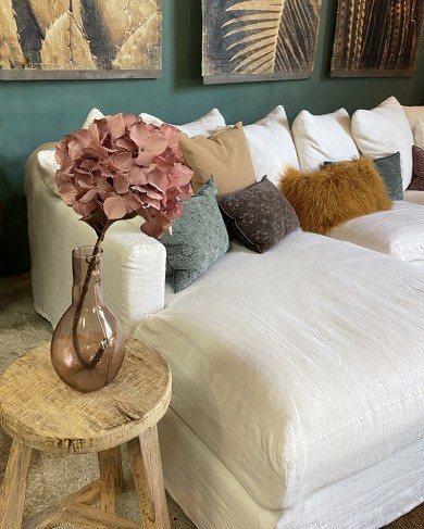 Branche décorative Hydrangea vieux rose