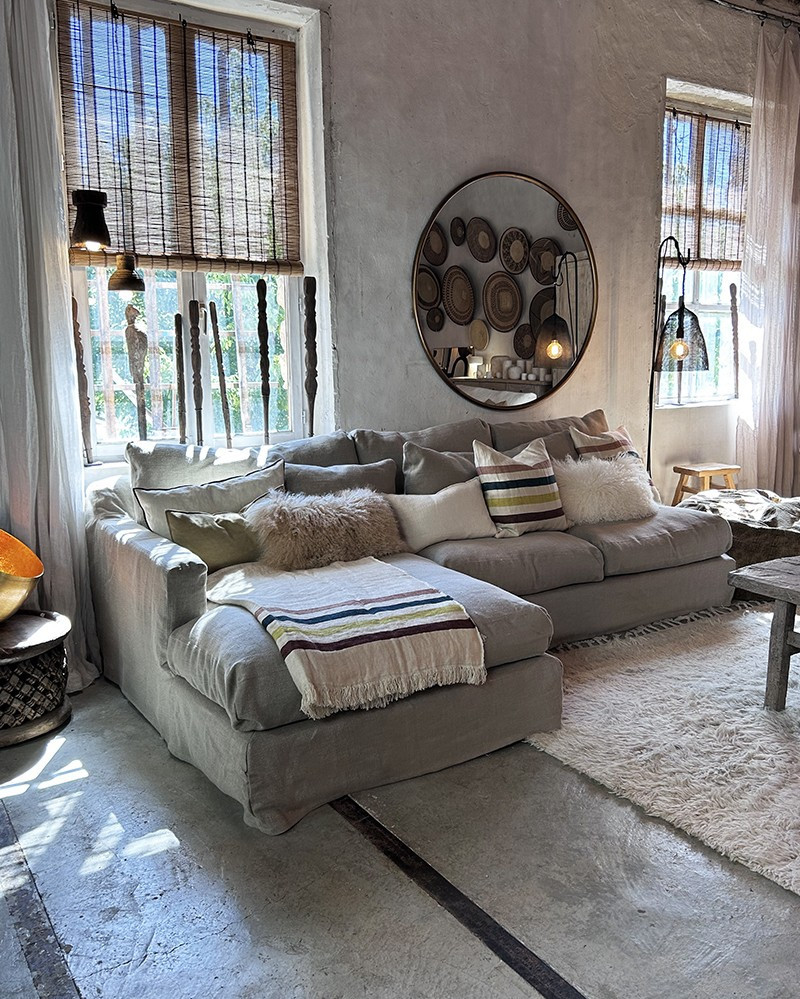 Linen Lounge Sofa Biscarrosse 5PL - Modular