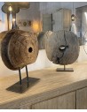 Ancienne roue de poulie - Pièce unique