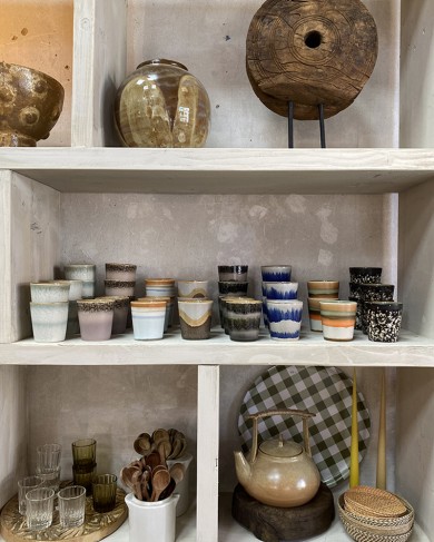 Glazed stoneware mug