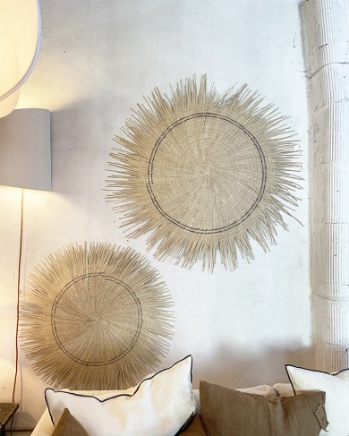 Natural palm fiber sun circle