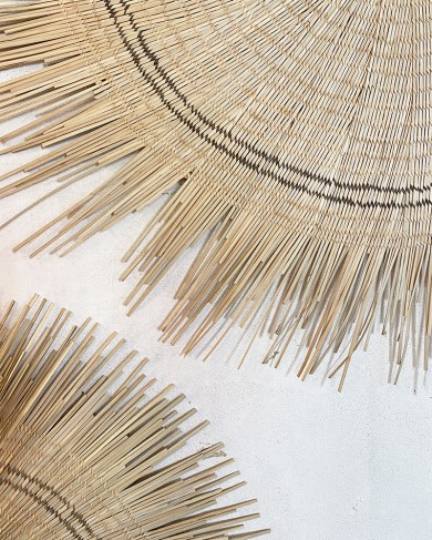 Natural palm fiber sun circle