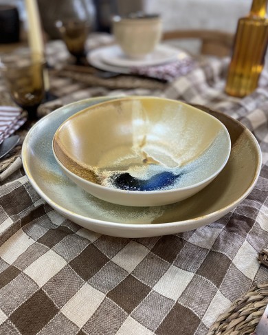 Sandstone Lacey bowl & salad bowl
