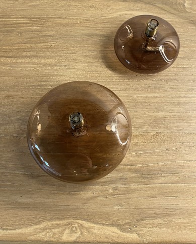 Pebble glass Candle/Oil Lamp