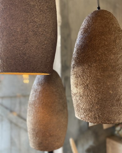 Recycled papier-mâché Divala pendant lamp