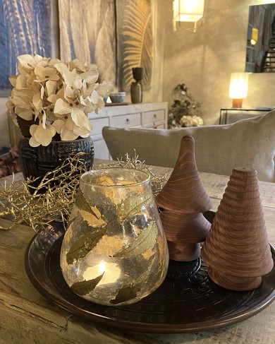 Glass Branch Candle Holder